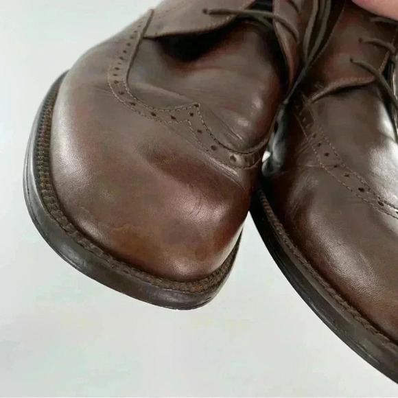 Johnson and Murphy mens chukka boot size 10 brown leather wingtip - Picture 11 of 14